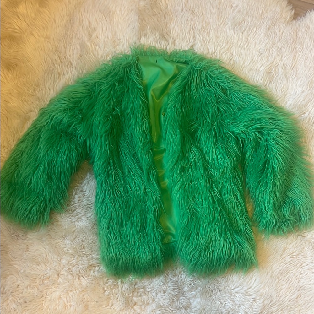 Green Faux Fur Jacket